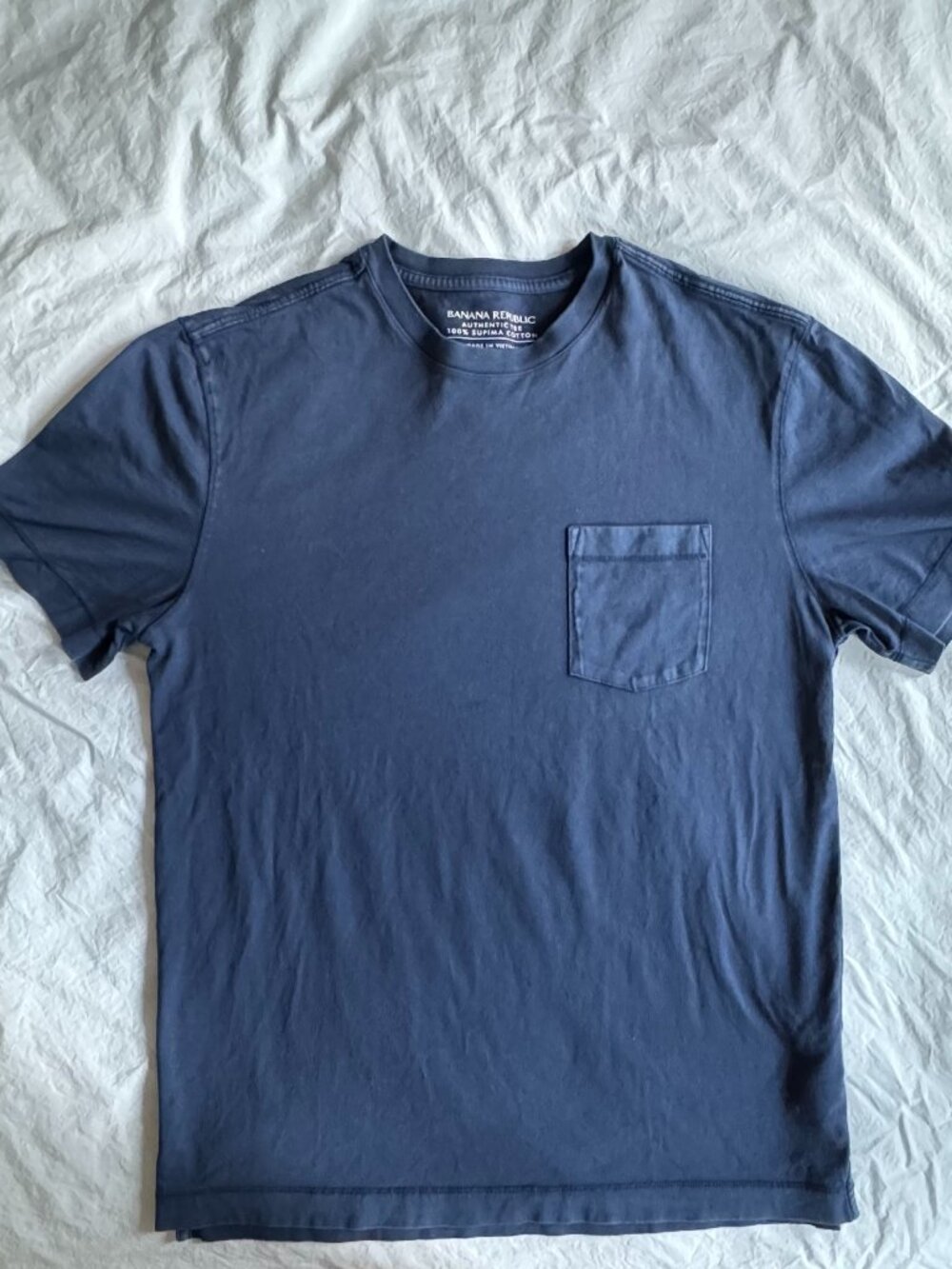 Mens M 100% Cotton Banana Republic Navy Basic Tshirt